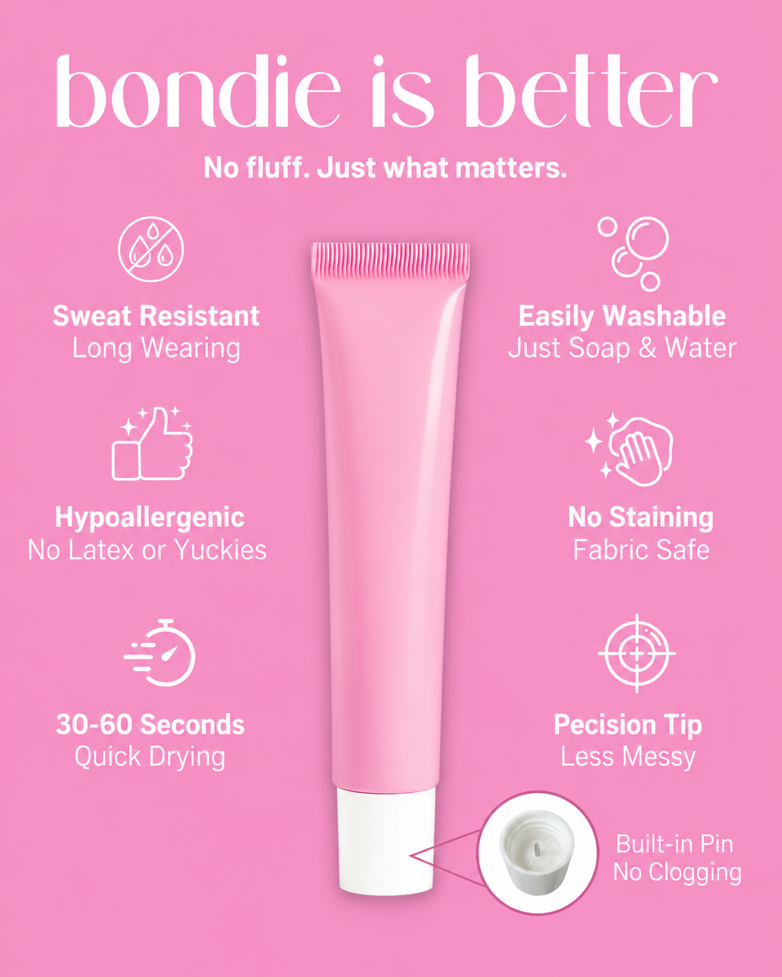 Bondie Body Adhesive - Sweat & Water Resistant